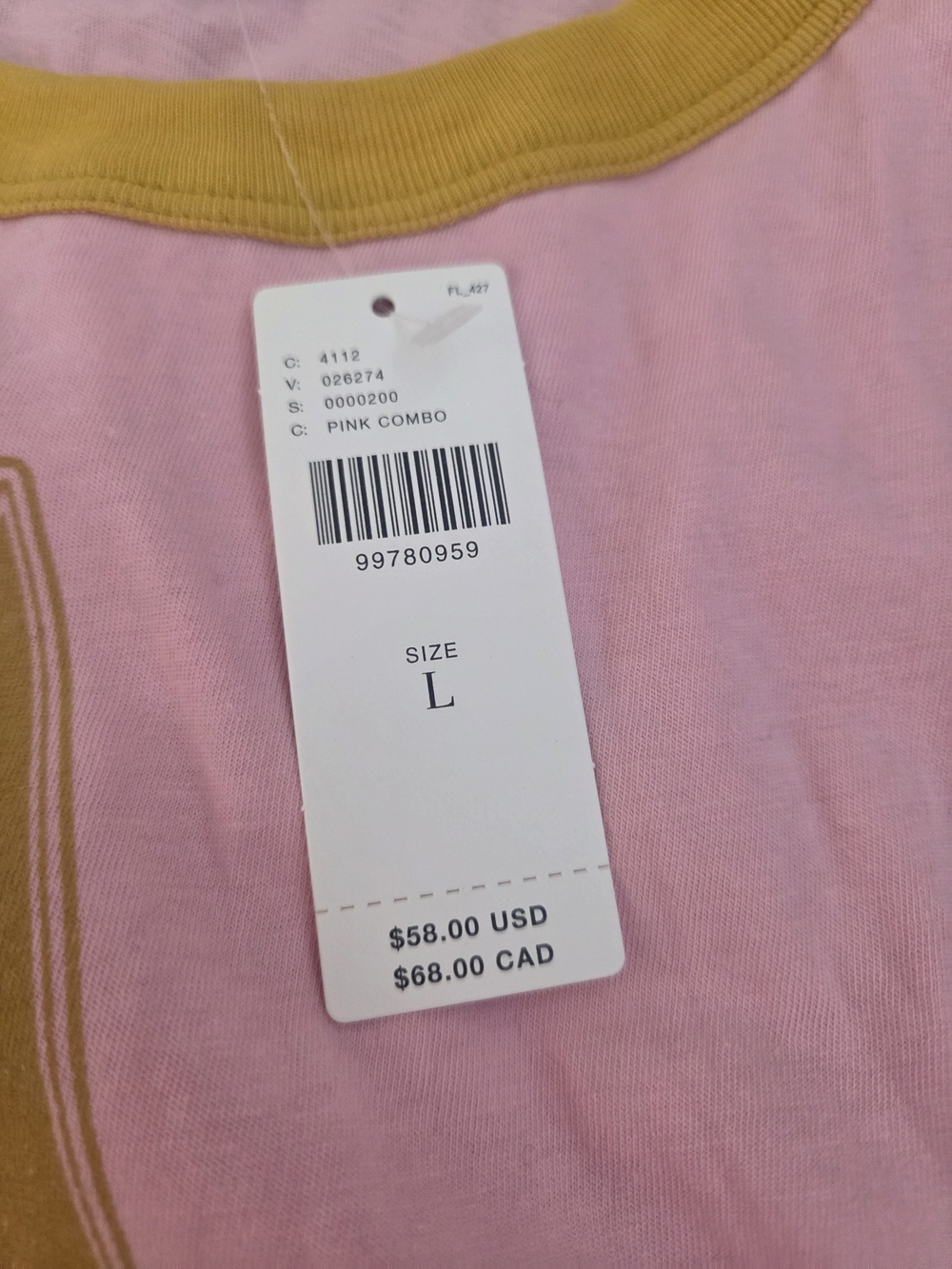 Letluv Pink Short-Sleeve Star Tee with Gold Accent - Picture 2 of 4